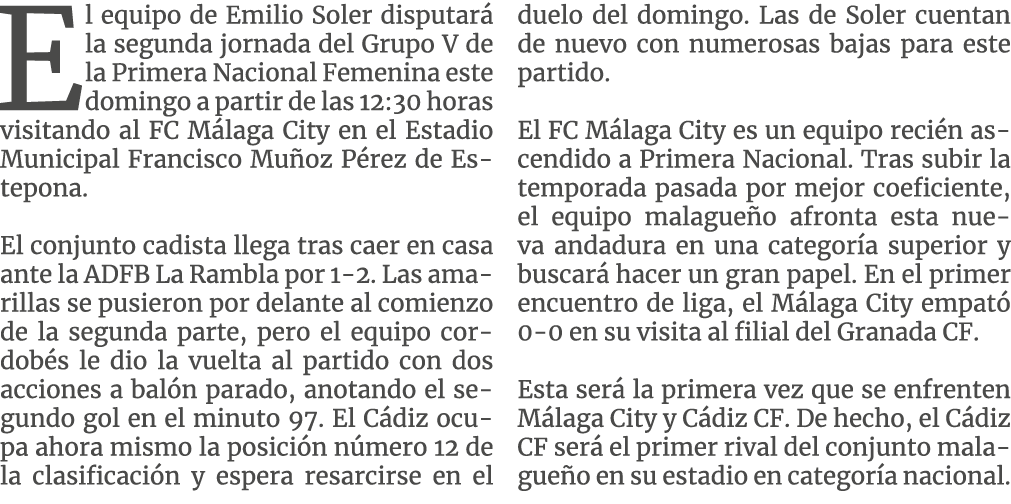 El equipo de Emilio Soler disputará la segunda jornada del Grupo V de la Primera Nacional Femenina este domingo a par   