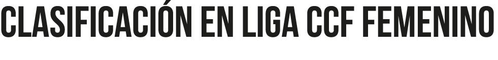 CLASIFICACIÓN EN LIGA ccf femenino
