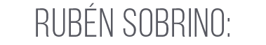 rubén sobrino:
