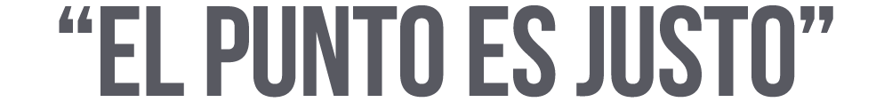  El punto es justo 