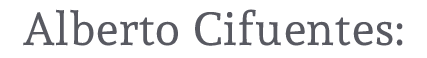 Alberto Cifuentes: