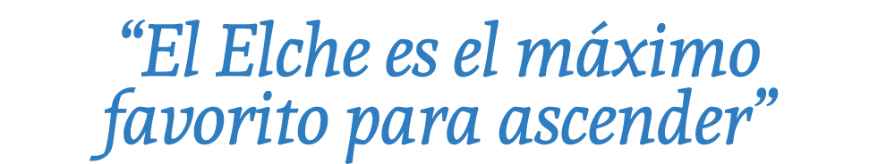  El Elche es el máximo favorito para ascender 