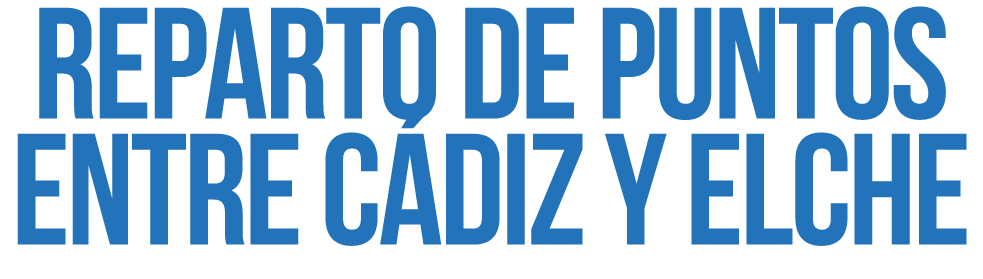 Reparto de puntos entre C diz y Elche