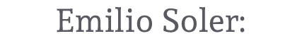 Emilio Soler: