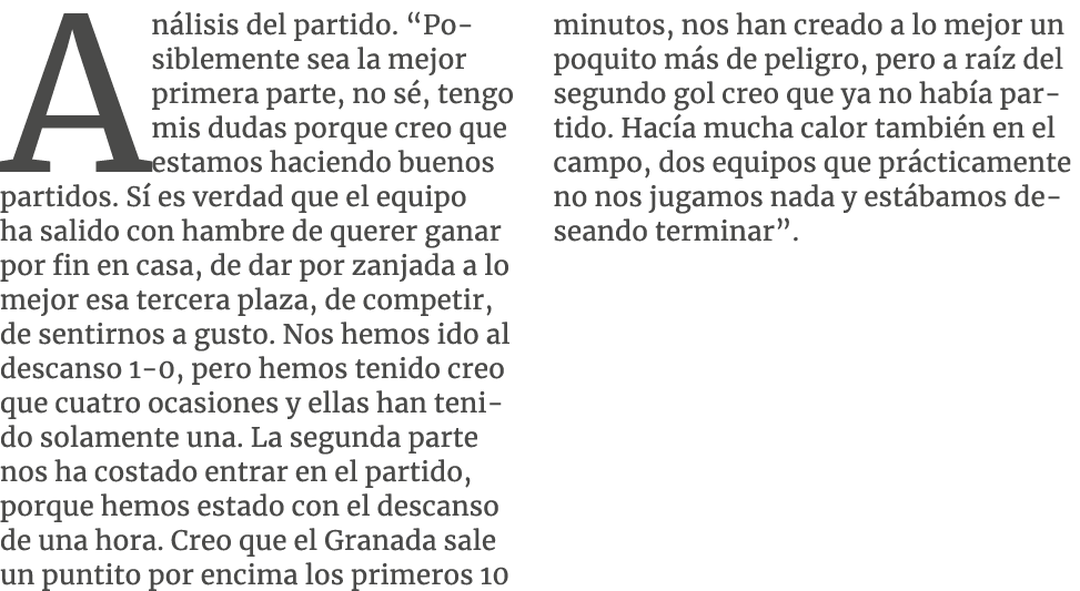 An lisis del partido. “Posiblemente sea la mejor primera parte, no s , tengo mis dudas porque creo que estamos hacien...