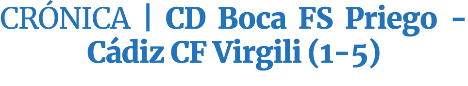 CR NICA | CD Boca FS Priego C diz CF Virgili (1 5)