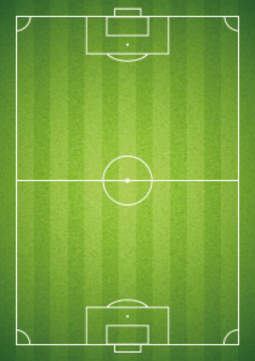 Soccer green field empty with grass texture. Vector illustration.