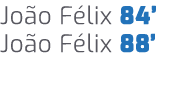 Jo o F lix 84’ Jo o F lix 88’ 