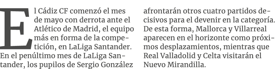 El C diz CF comenz el mes de mayo con derrota ante el Atl tico de Madrid, el equipo m s en forma de la competici n, ...