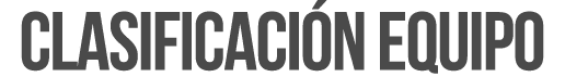 CLASIFICACI N EQUIPO