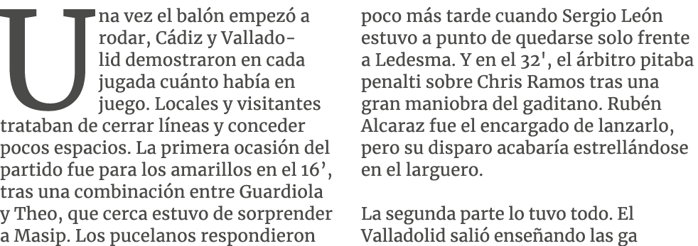 Una vez el bal n empez a rodar, C diz y Valladolid demostraron en cada jugada cu nto hab a en juego. Locales y visit...
