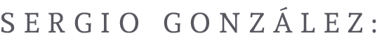 SERGIO GONZ LEZ: