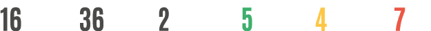 16 36 2 5 4 7