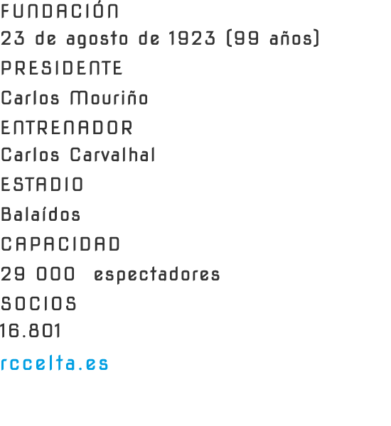 FUNDACI N 23 de agosto de 1923 (99 a os)​PRESIDENTE Carlos Mouri o ENTRENADOR Carlos Carvalhal ESTADIO Bala dos CAPAC...