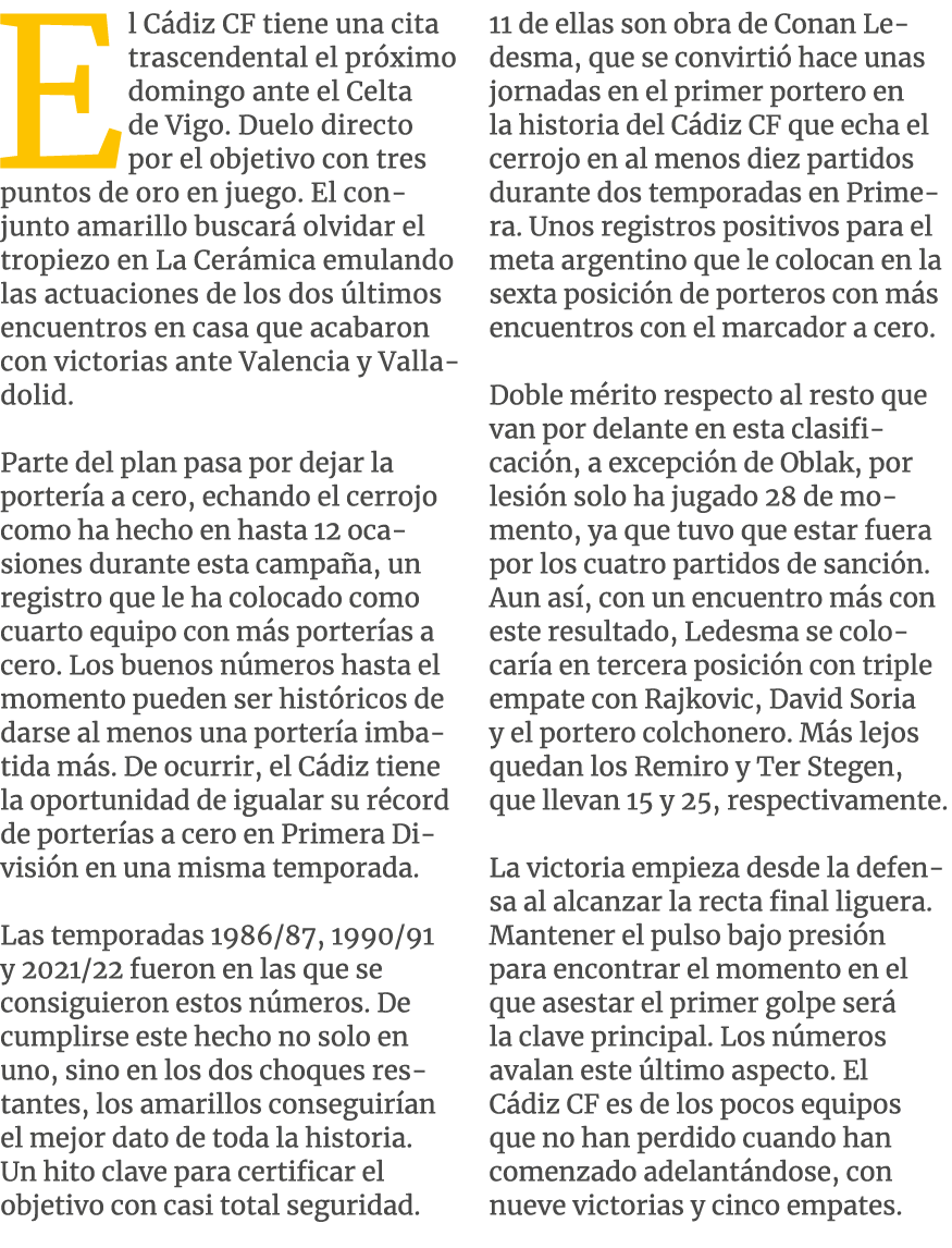 El C diz CF tiene una cita trascendental el pr ximo domingo ante el Celta de Vigo. Duelo directo por el objetivo con ...