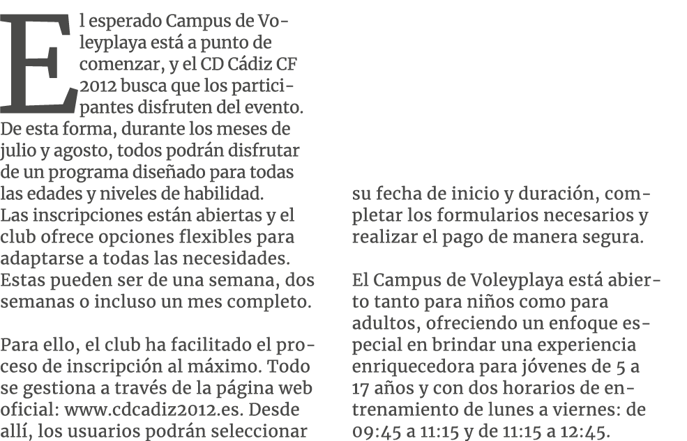El esperado Campus de Voleyplaya est a punto de comenzar, y el CD C diz CF 2012 busca que los participantes disfrute...