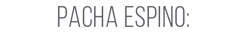 PACHA ESPINO: