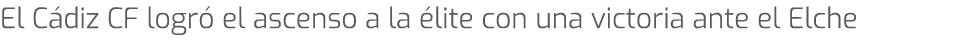 El C diz CF logr el ascenso a la  lite con una victoria ante el Elche