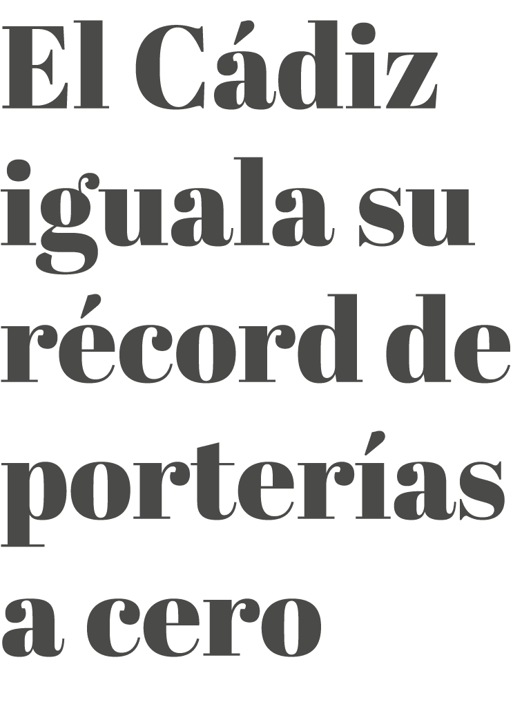 El C diz iguala su r cord de porter as a cero