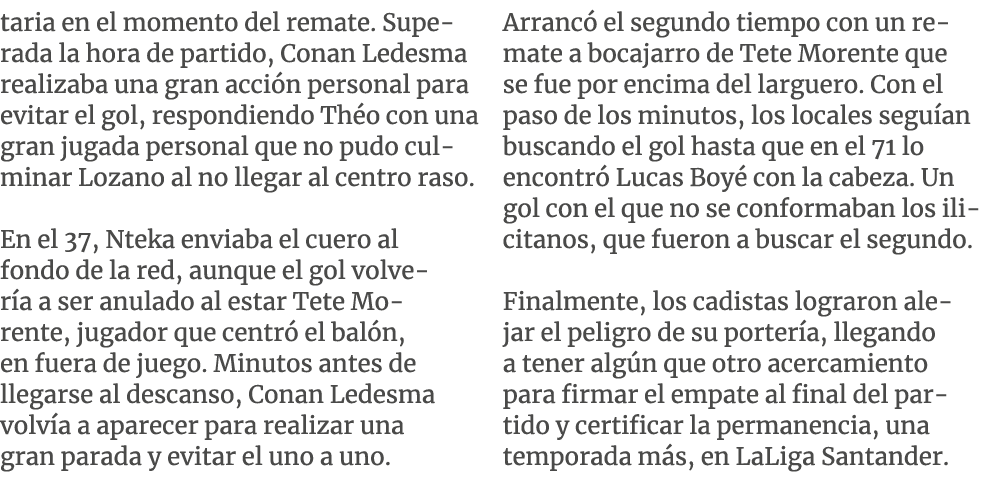 taria en el momento del remate. Superada la hora de partido, Conan Ledesma realizaba una gran acci n personal para ev...