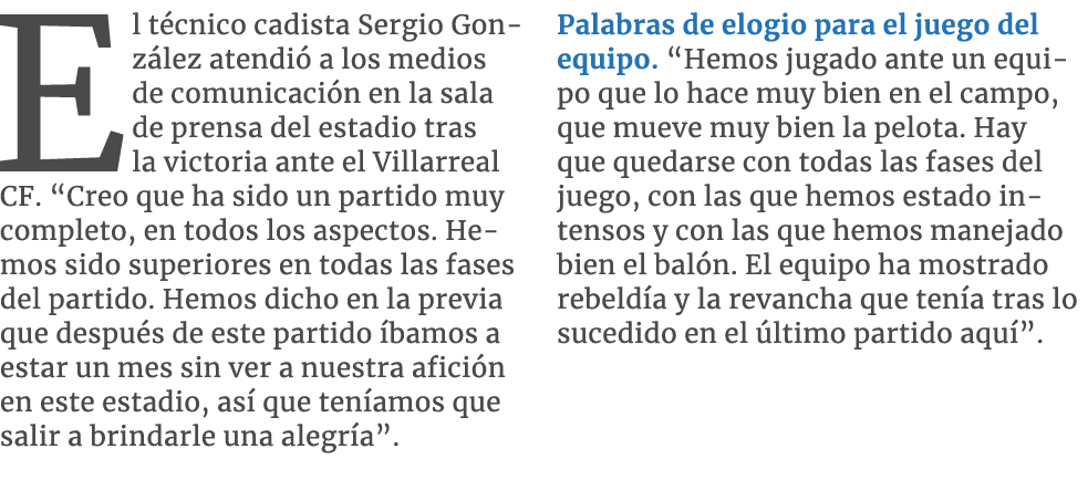 El t cnico cadista Sergio Gonz lez atendi a los medios de comunicaci n en la sala de prensa del estadio tras la vict...