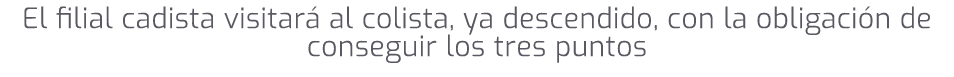 El filial cadista visitar al colista, ya descendido, con la obligaci n de conseguir los tres puntos
