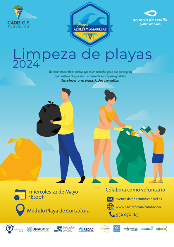 Eco volunteers cleaning sea or ocean beach from garbage. People, family with child collecting trash and sorting waste outdoors. Vector illustration for ecology, planet, nature