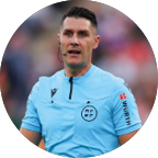 GIRONA, SPAIN - OCTOBER 22: Miguel Angel Ortiz Arias, match referee gestures during the LaLiga EA Sports match between Girona FC and UD Almeria at Montilivi Stadium on October 22, 2023 in Girona, Spain. (Photo by Eric Alonso/Getty Images)