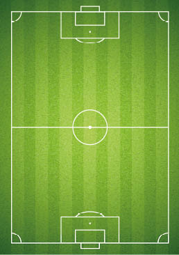 Soccer green field empty with grass texture. Vector illustration.