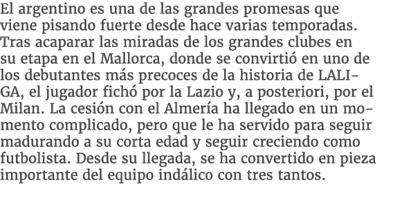 El argentino es una de las grandes promesas que viene pisando fuerte desde hace varias temporadas. Tras acaparar las ...