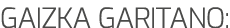 GAIZKA GARITANO:
