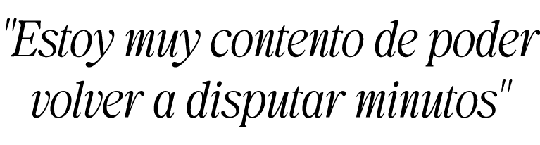 \“Estoy muy contento de poder volver a disputar minutos\"