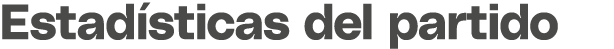 Estad sticas del partido