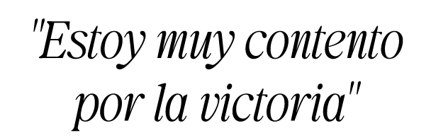 \“Estoy muy contento por la victoria\"