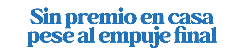 Sin premio en casa pese al empuje final