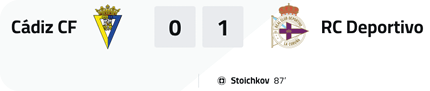 A soccer game is being played between Cadiz and RCD Espanyol. Descripci n generada con IA