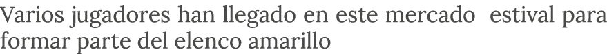 Varios jugadores han llegado en este mercado estival para formar parte del elenco amarillo