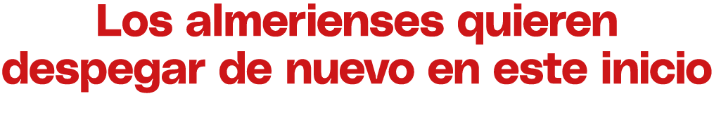Los almerienses quieren despegar de nuevo en este inicio
