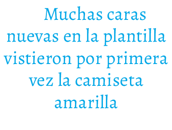 Muchas caras nuevas en la plantilla vistieron por primera vez la camiseta amarilla
